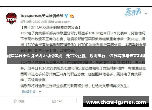 魏震禁赛事件引发四大讨论焦点：处罚公正性、规则执行、体育精神与未来影响